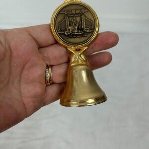 Las Vegas - Gold Tone Souvenir Bell EXCALIBUR Hotel